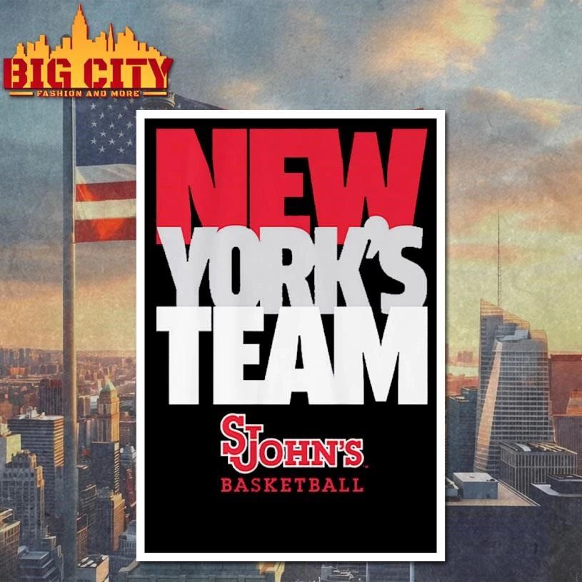 New York's Team Text Stack St. John's Basketball - Adult & Kids T-Shirts, Sweatshirts & Hoodies apparel design preview 4