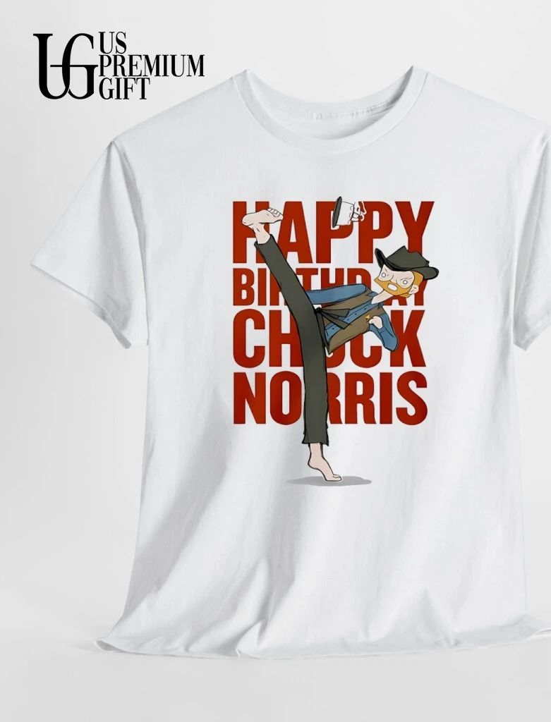 Happy Birthday Chuck Norris - Adult & Kids T-Shirts, Sweatshirts & Hoodies apparel design preview 2