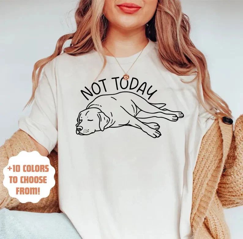 Not Today Labrador Retriever Dog Breed Pet Lover Comfort Tee Unisex T-shirt, Sweatshirt, Hoodie, Long Sleeve Tee - T-Shirt, Sweatshirt, Hoodie