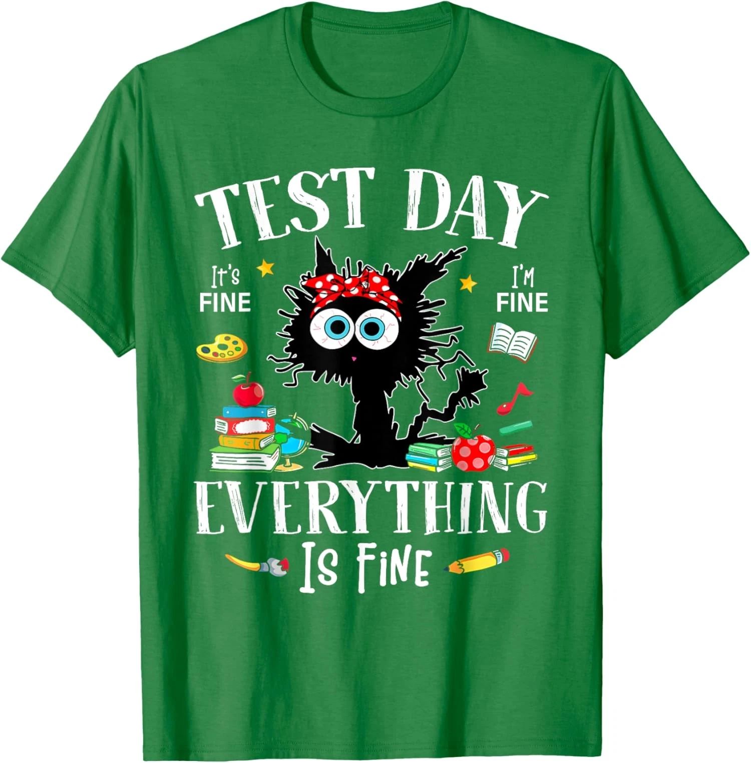 Testing Day Funny Cat Lover Present Students School Unisex T-Shirt Unisex T-shirt, Sweatshirt, Hoodie, Long Sleeve Tee - T-Shirt, Sweatshirt, Hoodie