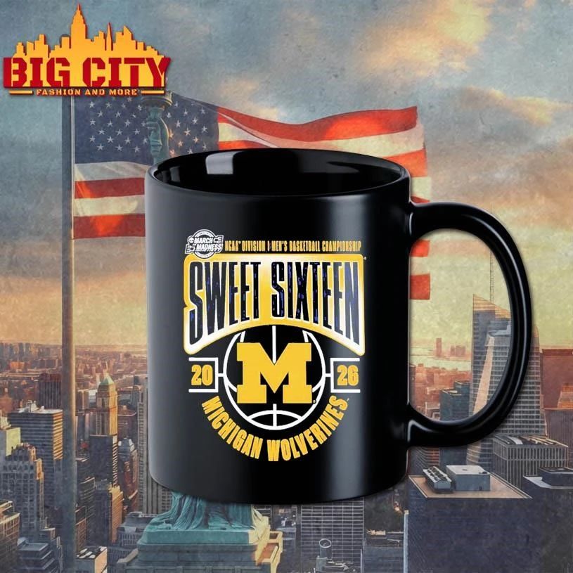 Michigan Wolverines Men's Basketball 2026 NCAA March - Adult & Kids T-Shirts, Sweatshirts & Hoodies apparel design preview 3