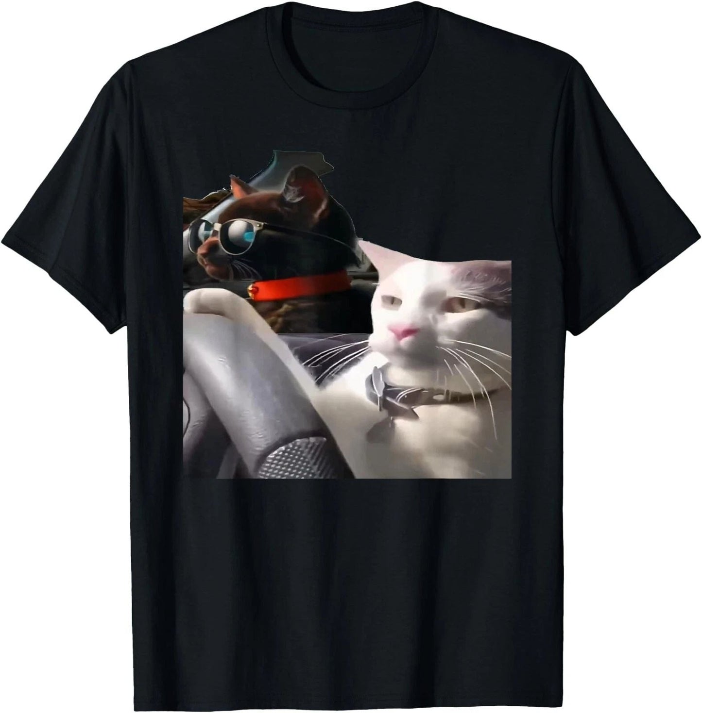 Cat Driving Meme T-Shirt ,Cat Lover Gift Tshirt, Unisex Tee Unisex T-shirt, Sweatshirt, Hoodie, Long Sleeve Tee - T-Shirt, Sweatshirt, Hoodie