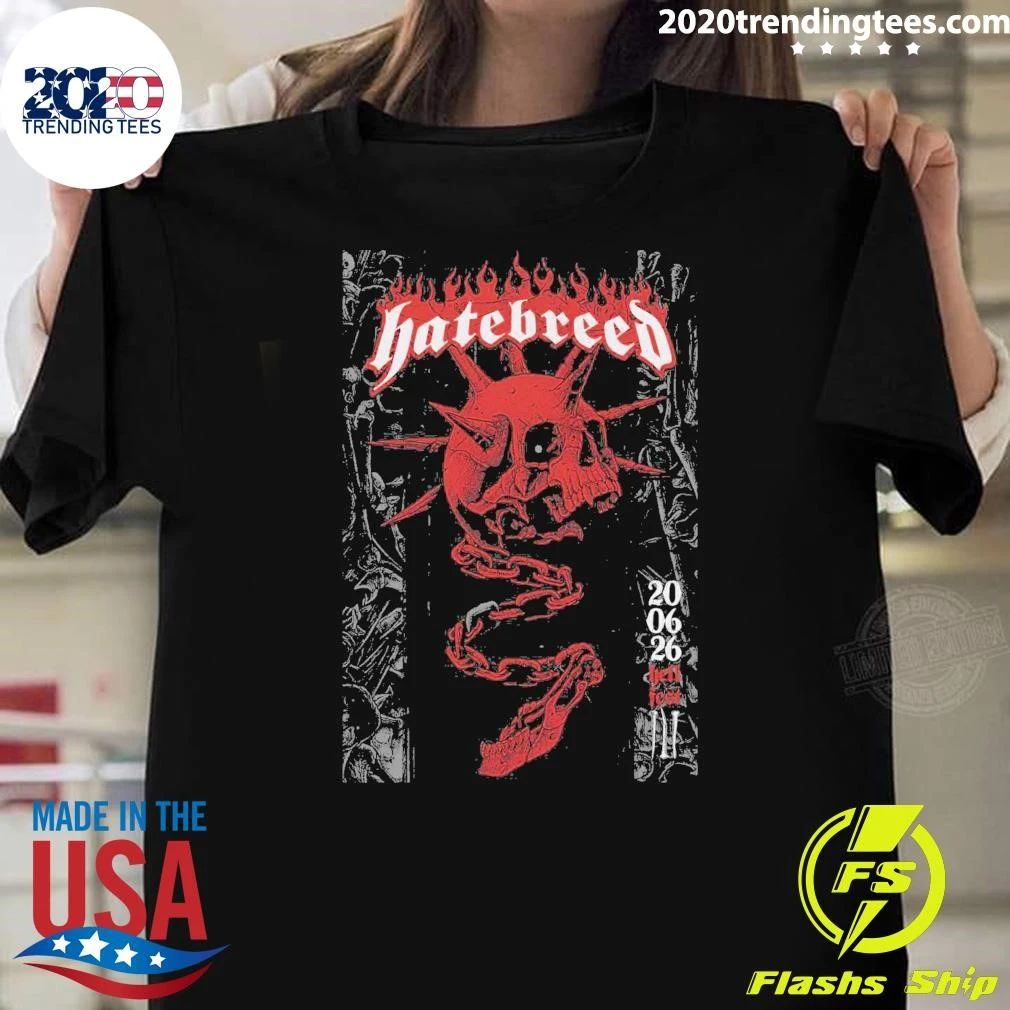 Hatebreed Hellfest June 20 2026 in Clisson France Shirt Unisex T-shirt, Sweatshirt, Hoodie, Long Sleeve Tee - T-Shirt, Sweatshirt, Hoodie