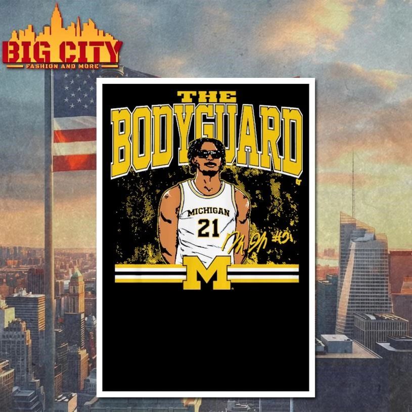 Michigan Basketball Morez Johnson Jr. The Bodyguard - Adult & Kids T-Shirts, Sweatshirts & Hoodies apparel design preview 4