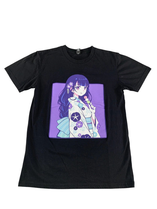 AS Colour Shirt Mens Small Black Anime Girl Kimono Graphic Tee Kawaii Manga Unisex T-shirt, Sweatshirt, Hoodie, Long Sleeve Tee - T-Shirt, Sweatshirt, Hoodie