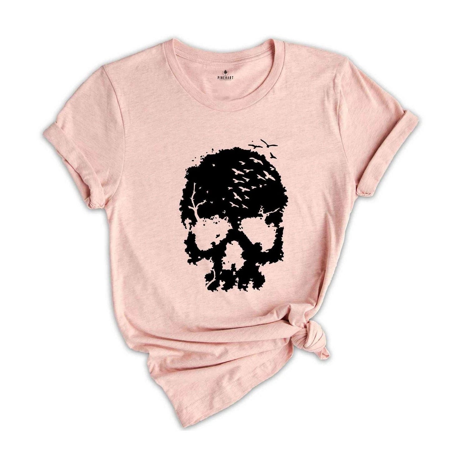 Halloween Skull Shirt, Skull Shirt, Skull with Birds Shirt, Halloween Party Shir Unisex T-shirt, Sweatshirt, Hoodie, Long Sleeve Tee - T-Shirt, Sweatshirt, Hoodie