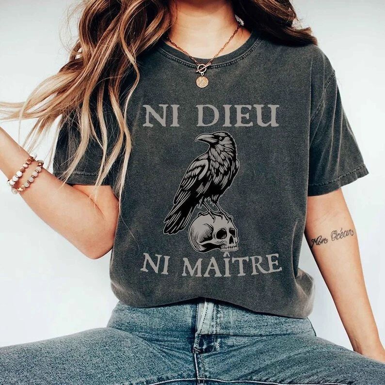 Ni Dieu Ni Matre, No God No Master, Anti Trump Shirt, Anti-Authoritarian Tshirt Unisex T-shirt, Sweatshirt, Hoodie, Long Sleeve Tee - T-Shirt, Sweatshirt, Hoodie