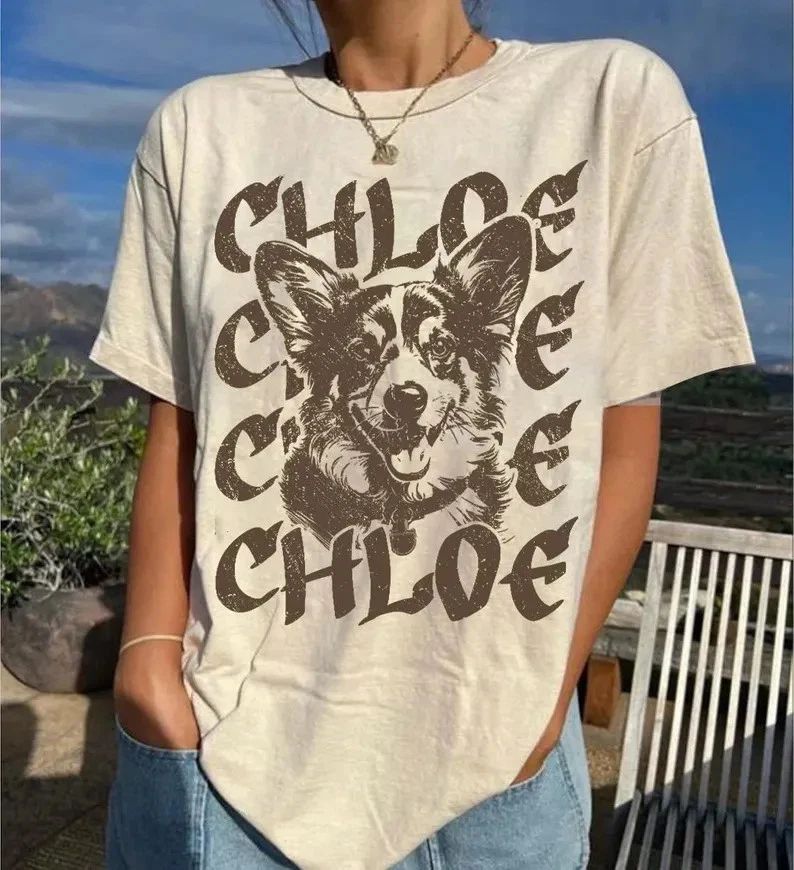Custom Retro Dog Photo Comfort Tee Personalized Pet Lover Gift Unisex T-shirt, Sweatshirt, Hoodie, Long Sleeve Tee - T-Shirt, Sweatshirt, Hoodie