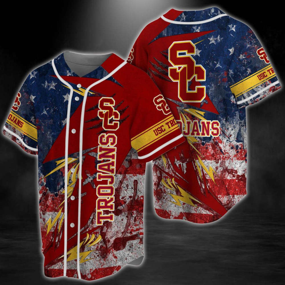 USC Trojans Baseball Jersey Gift For Men Women - lylyprint.com baseball jersey product view 2