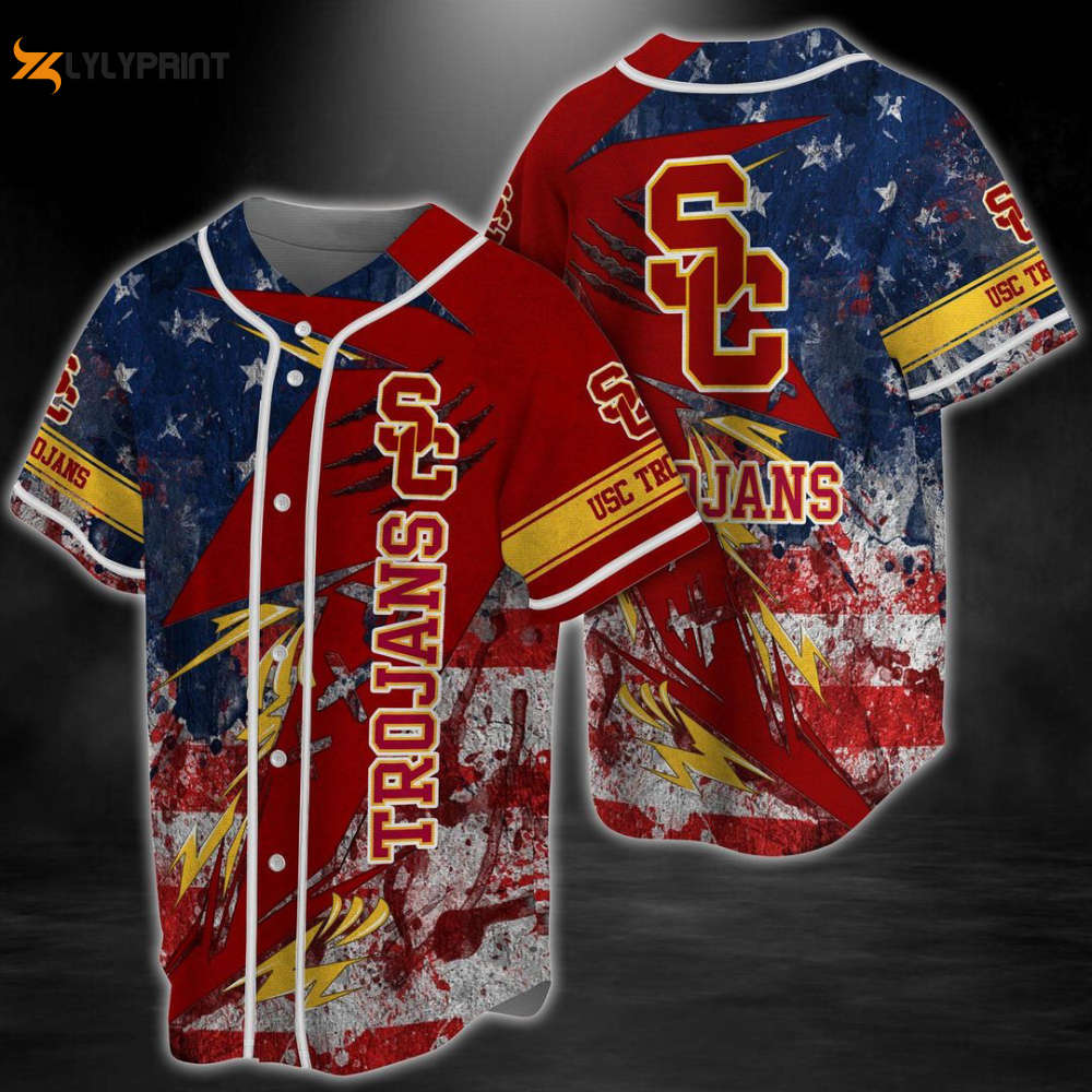 USC Trojans Baseball Jersey Gift For Men Women - lylyprint.com baseball jersey product view 1