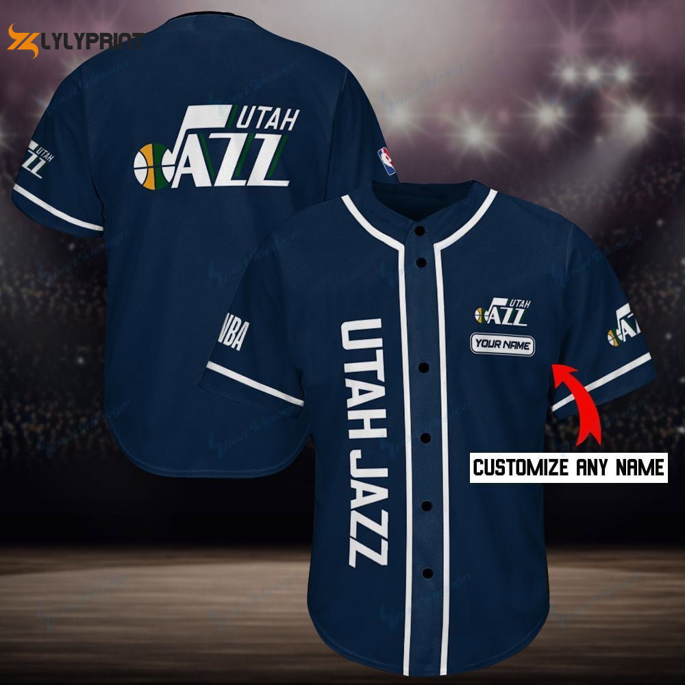 Utah Jazz Baseball Jersey For Fans BJ0058 - lylyprint.com baseball jersey product view 1