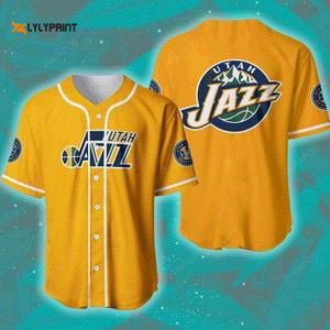 Utah Jazz Baseball Jersey For Fans Gift for Men Dad - lylyprint.com baseball jersey product view 1