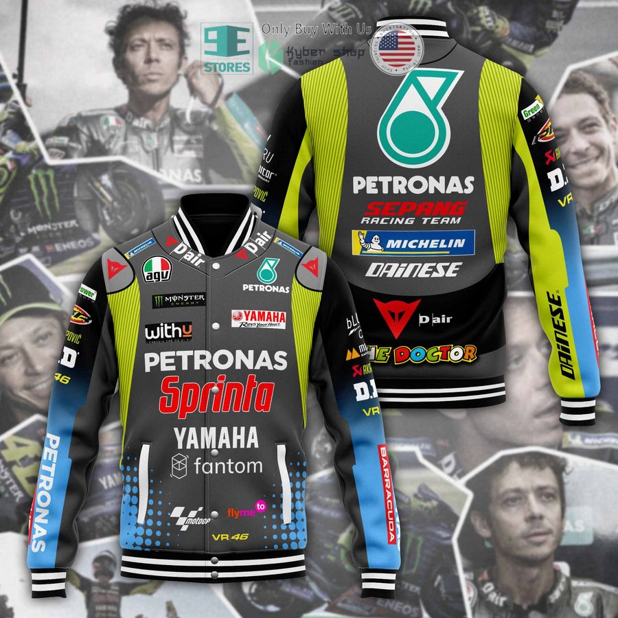 BEST Valentino Rossi Petronas Sprinta Baseball Jacket baseball jersey product view 1