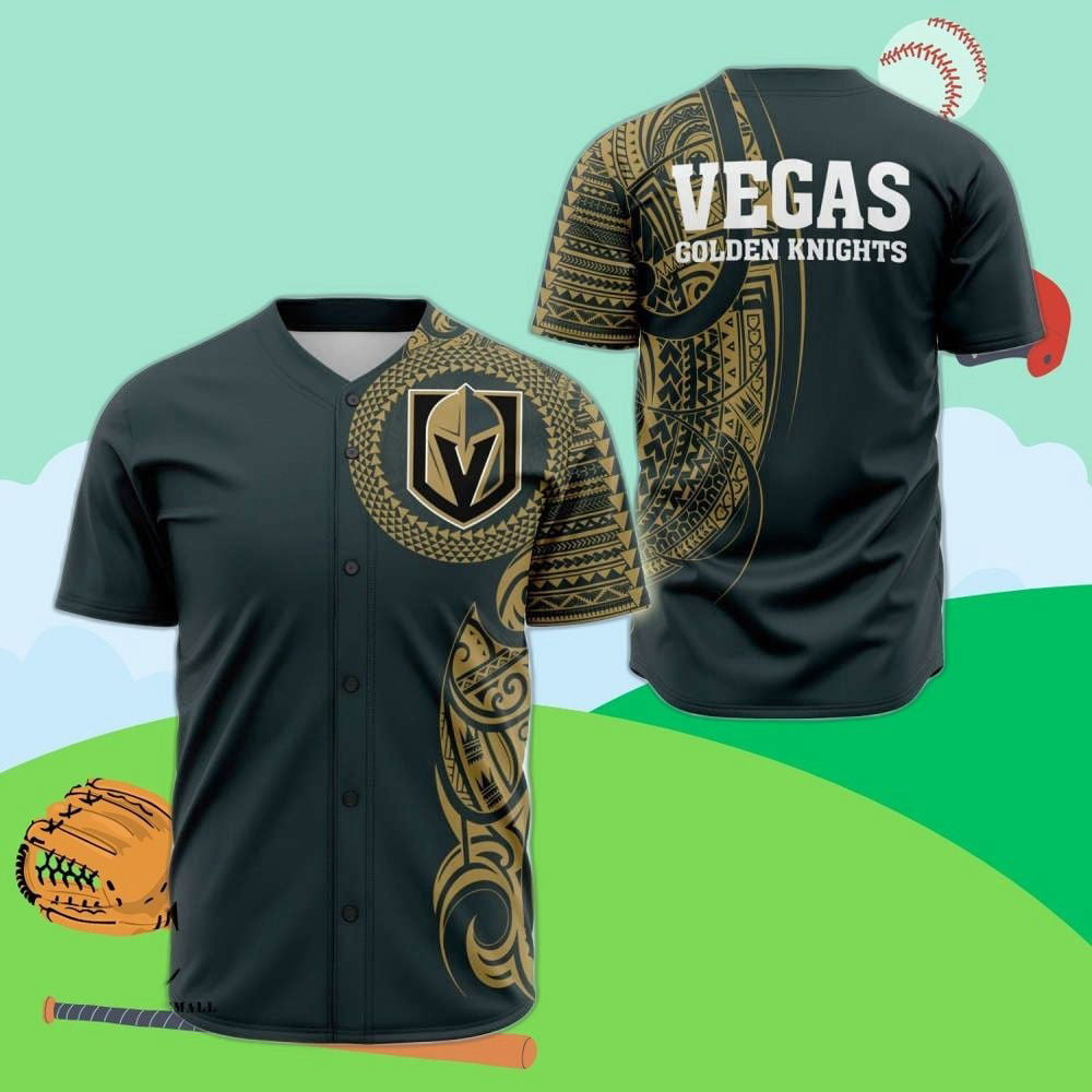 Vegas Golden Knights Baseball Jersey Custom For Fans BJ0123 - lylyprint.com baseball jersey product view 2