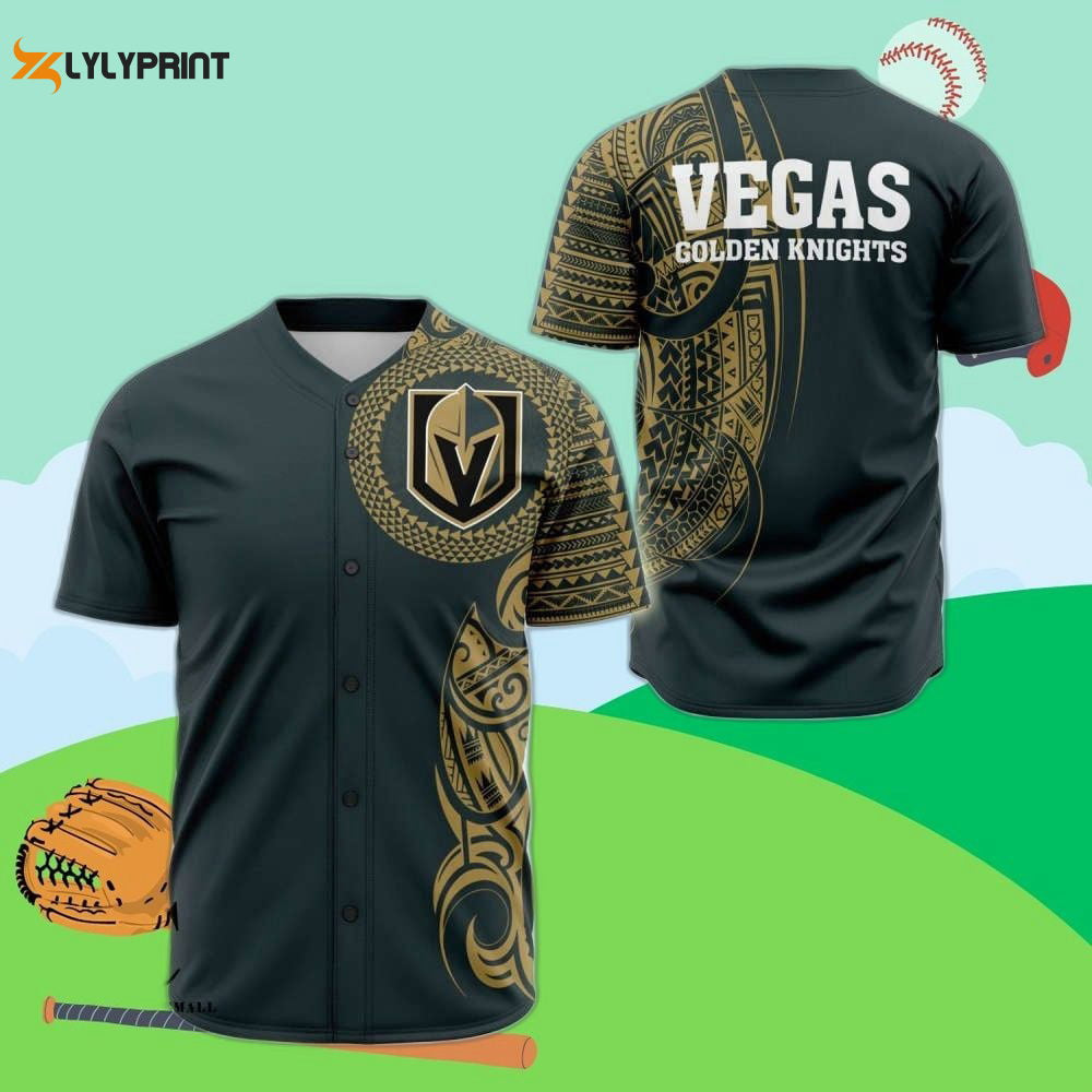 Vegas Golden Knights Baseball Jersey Custom For Fans BJ0123 - lylyprint.com baseball jersey product view 1