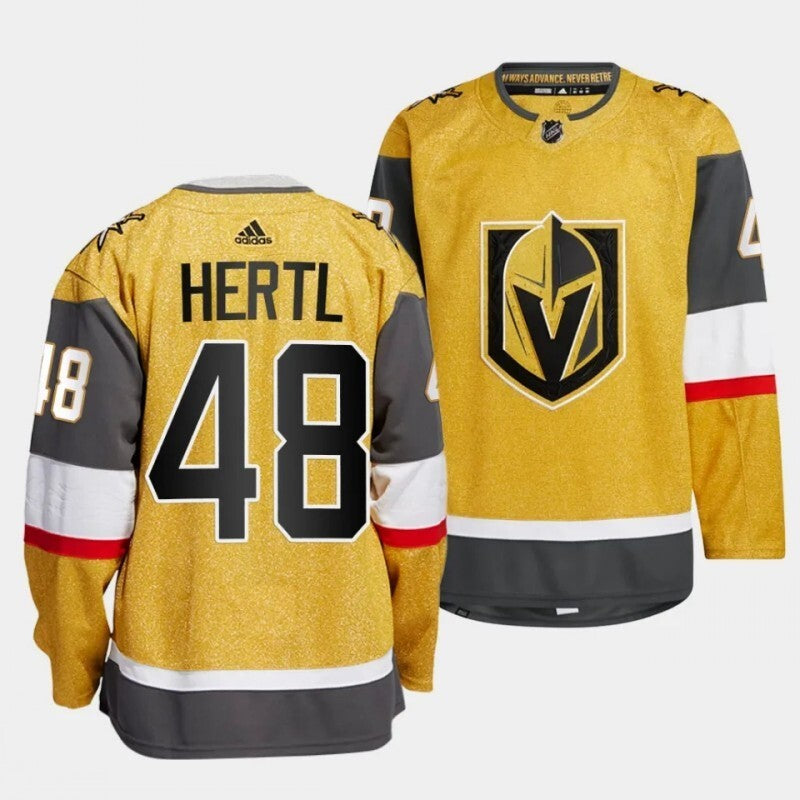 vegas golden knights #48 tomas hertl home gold Hockey Jersey hockey jersey product view 1