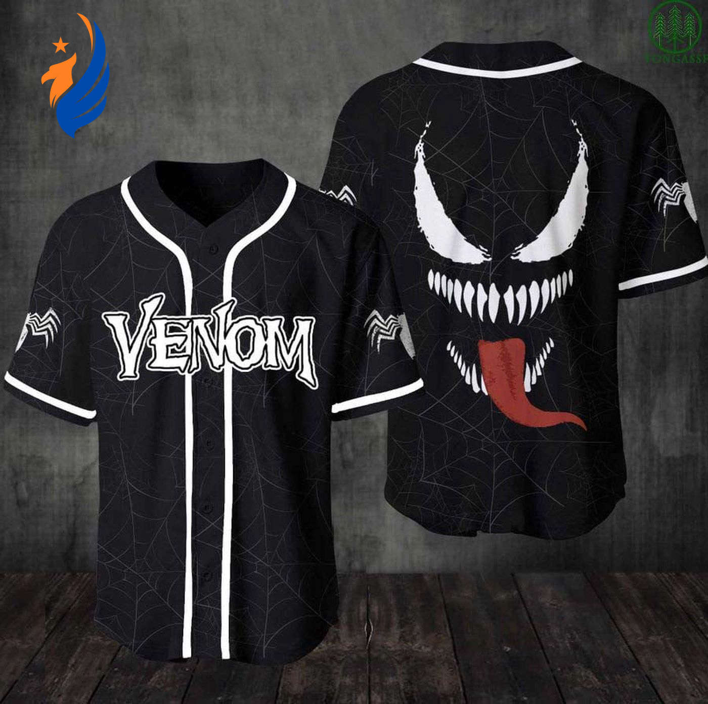 Strike Out in Style with Venom Baseball Jersey Shirt - Premium Quality Comfortable Fit & Durable Design - Bafud baseball jersey product view 1