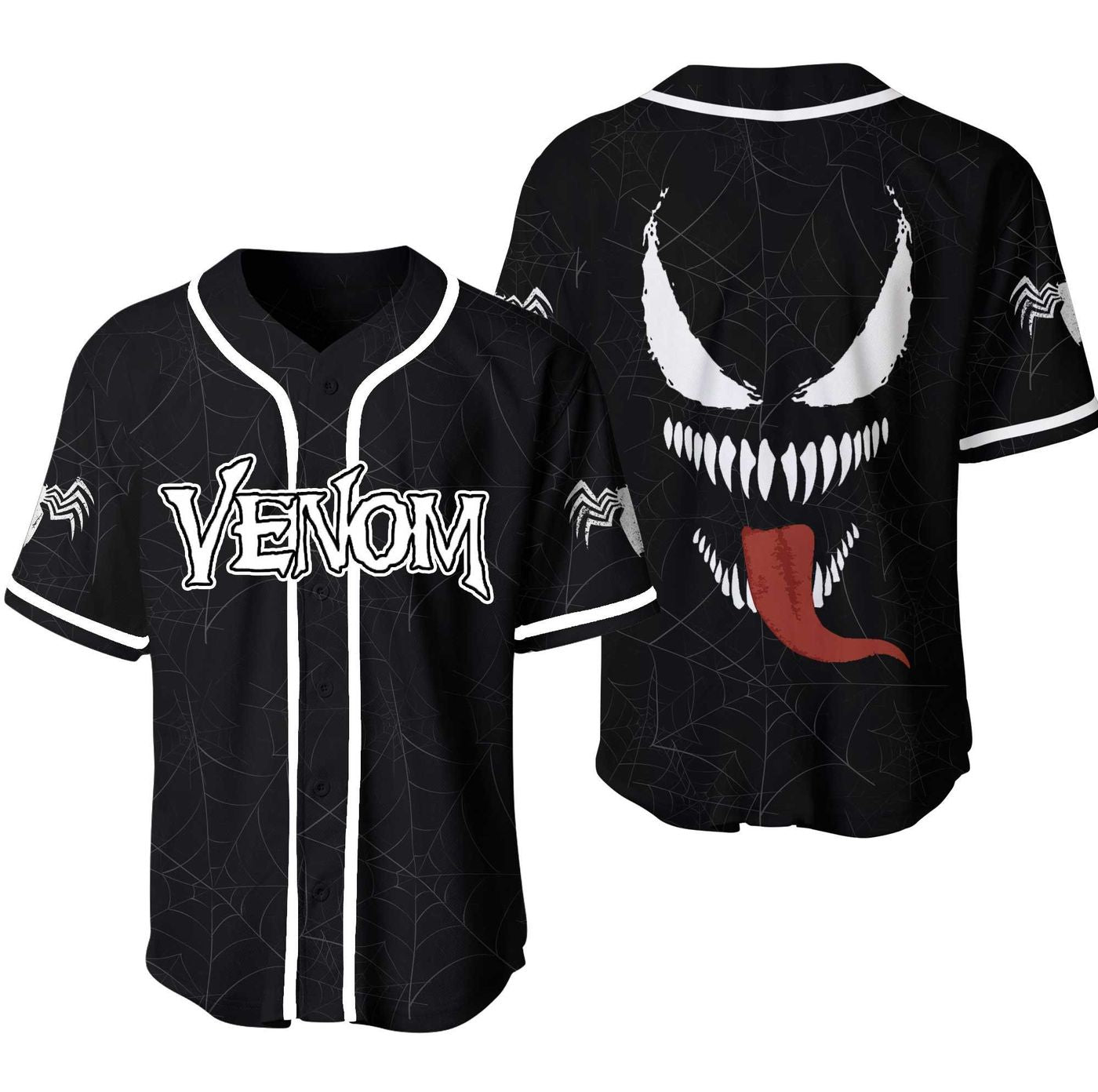 Strike Out in Style with the Venom Baseball Jersey Shirt - Premium Design for Ultimate Performance! - Bafud baseball jersey product view 2