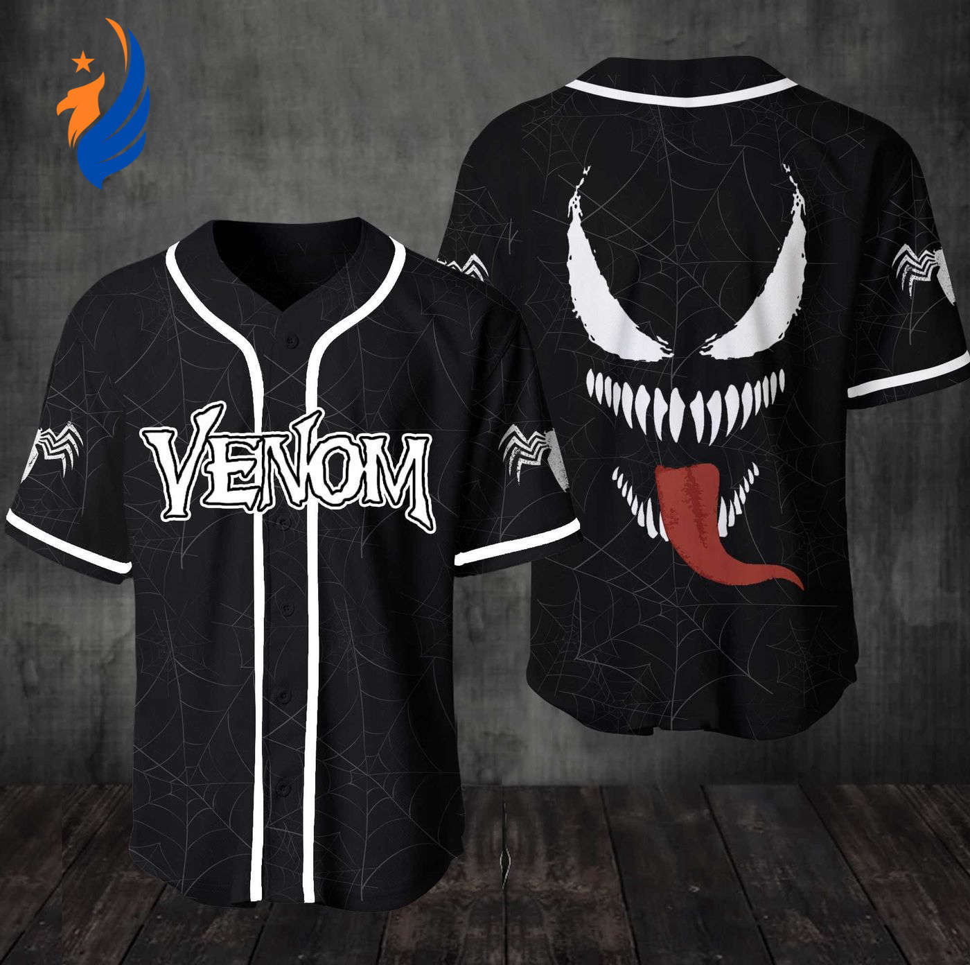 Strike Out in Style with the Venom Baseball Jersey Shirt - Premium Design for Ultimate Performance! - Bafud baseball jersey product view 1