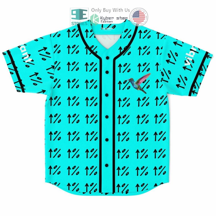 BEST Vibrant Holo 99 cyan Baseball Jersey baseball jersey product view 1