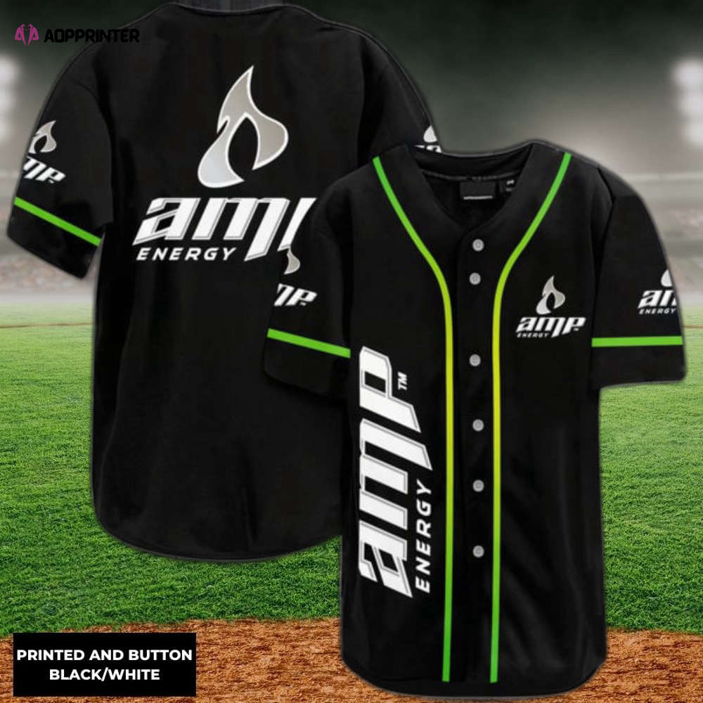 Vintage Black Amp Energy Baseball Jersey baseball jersey product view 1