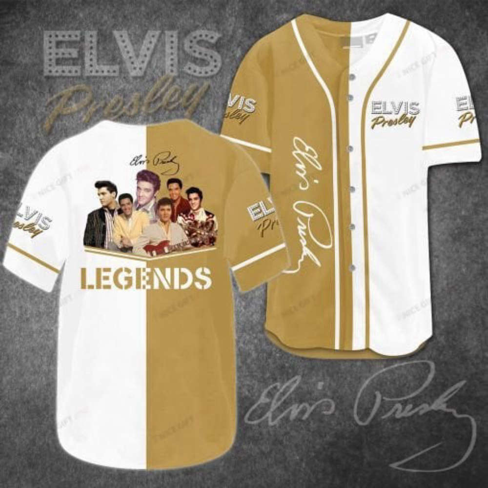 Vintage Elvis Presley Baseball Jersey – Classic Rock n Roll Apparel baseball jersey product view 2