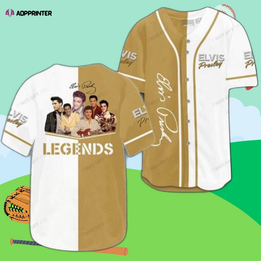 Vintage Elvis Presley Baseball Jersey – Classic Rock n Roll Apparel baseball jersey product view 1