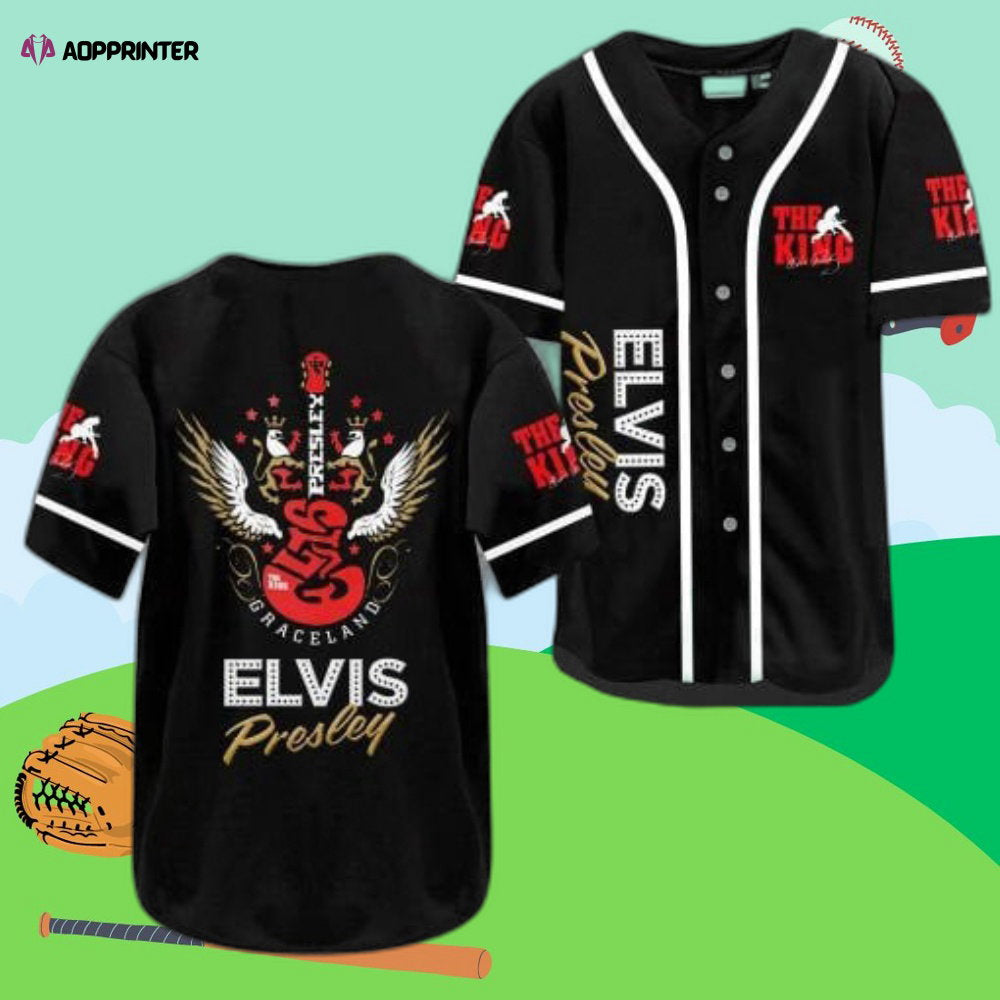 Vintage Elvis Presley Baseball Jersey – Iconic Retro Style Limited Edition baseball jersey product view 1