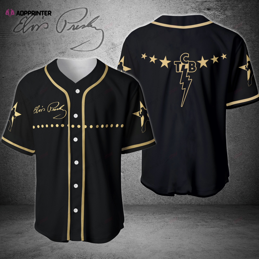 Vintage Elvis Presley Baseball Jersey – Rock n Roll Style for Fans! baseball jersey product view 1