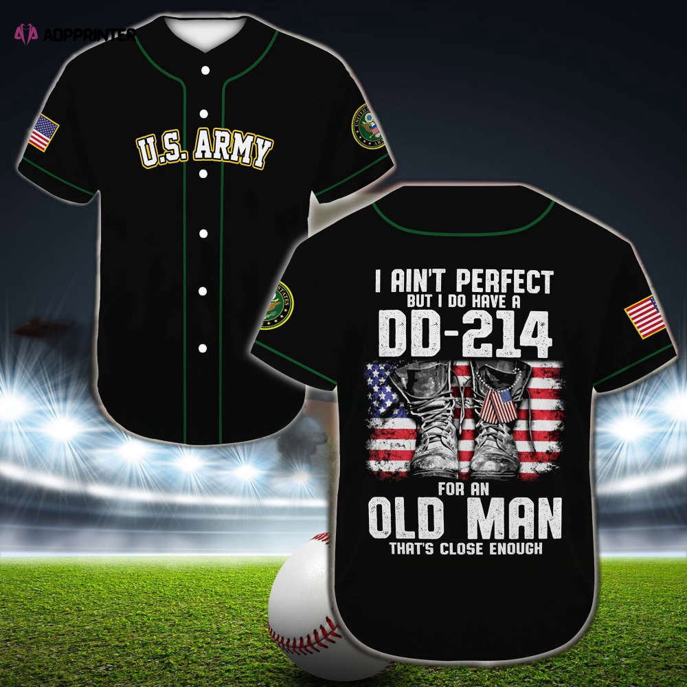 Vintage United States Army Baseball Jersey: Patriotic Old Man s Apparel - Aopprinter baseball jersey product view 1