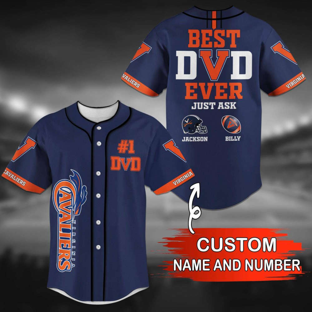 Custom Virginia Cavaliers Baseball Jersey - Personalized - lylyprint.com baseball jersey product view 2