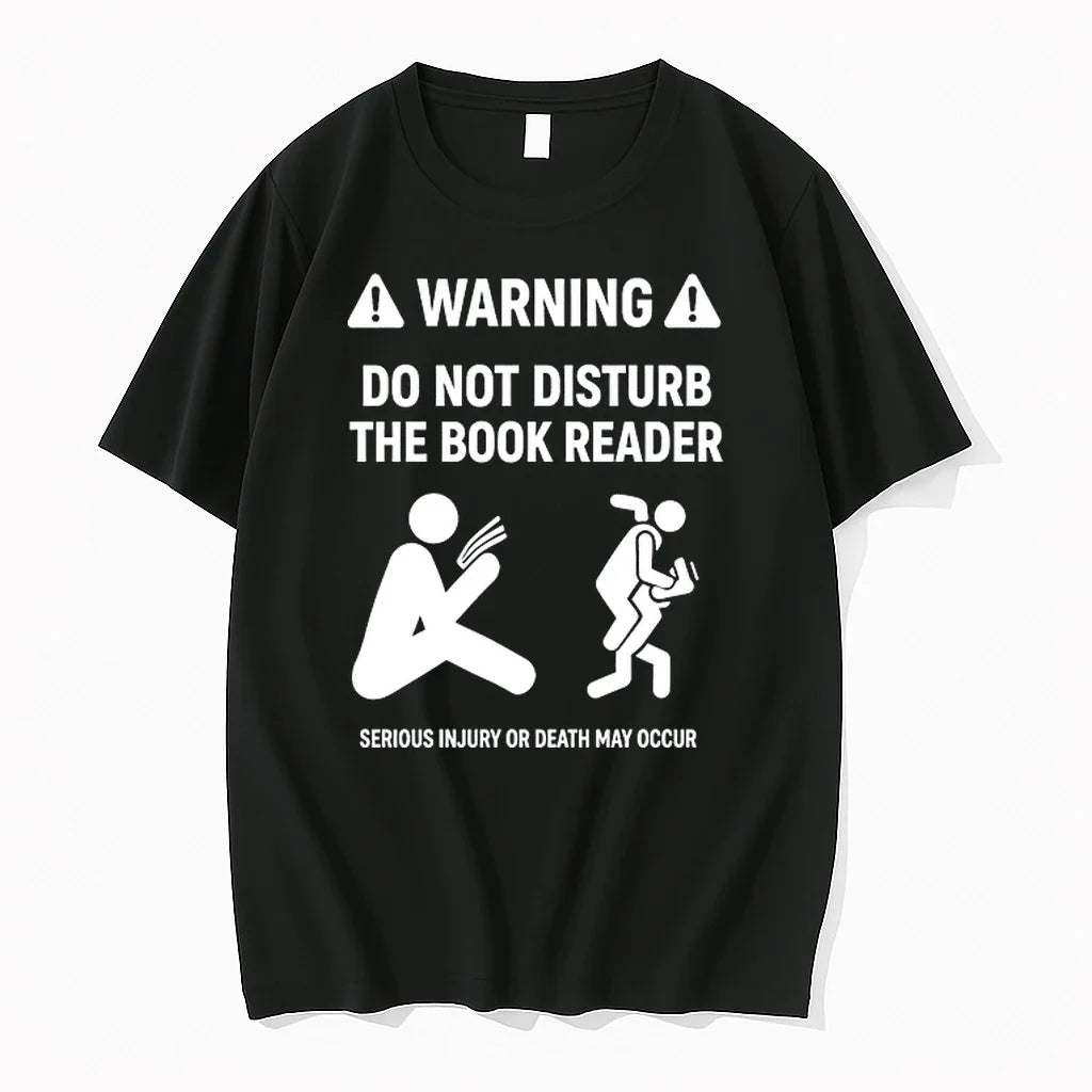 Warning Do Not Disturb The Book Reader Serious Injury - Adult & Kids T-Shirts, Sweatshirts & Hoodies apparel design preview 1