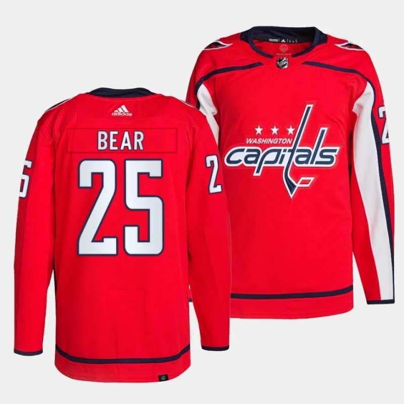 washington capitals #25 ethan bear home red.webp Hockey Jersey hockey jersey product view 1