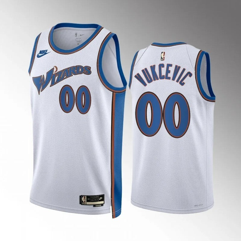 washington wizards #00 tristan vukcevic white classic edition men jersey Style 2 Basketball Jersey basketball jersey product view 1