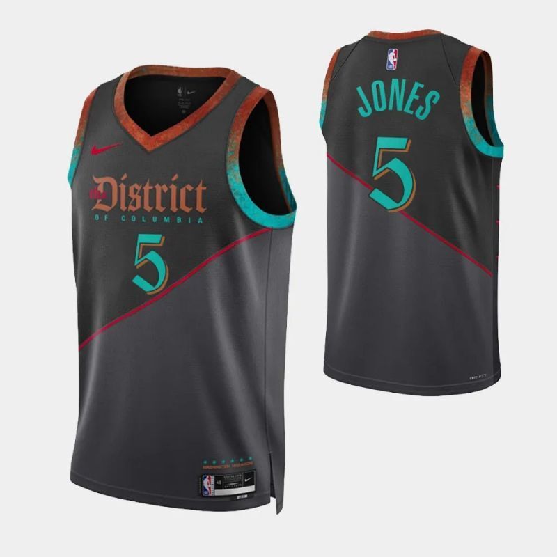 washington wizards #5 tyus jones 2023-24 city edition swingman jersey_[1] Basketball Jersey basketball jersey product view 1