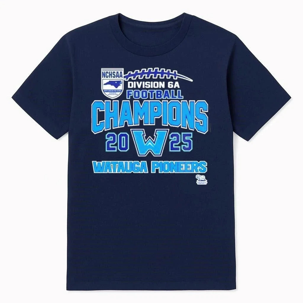 Watauga Pioneers 2025 NCHSAA Division 6A Football - Adult & Kids T-Shirts, Sweatshirts & Hoodies apparel design preview 1