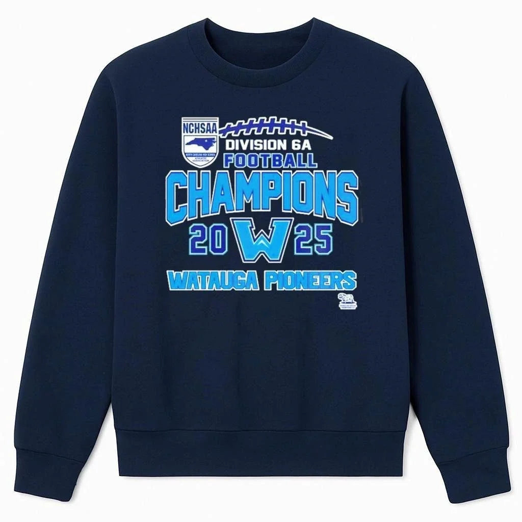Watauga Pioneers 2025 NCHSAA Division 6A Football - Adult & Kids T-Shirts, Sweatshirts & Hoodies apparel design preview 2