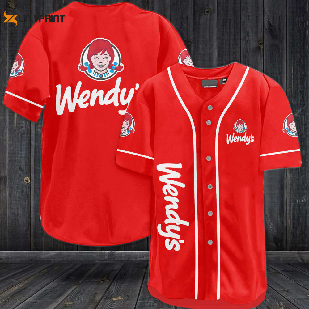 Wendy's Baseball Jersey - lylyprint.com baseball jersey product view 1