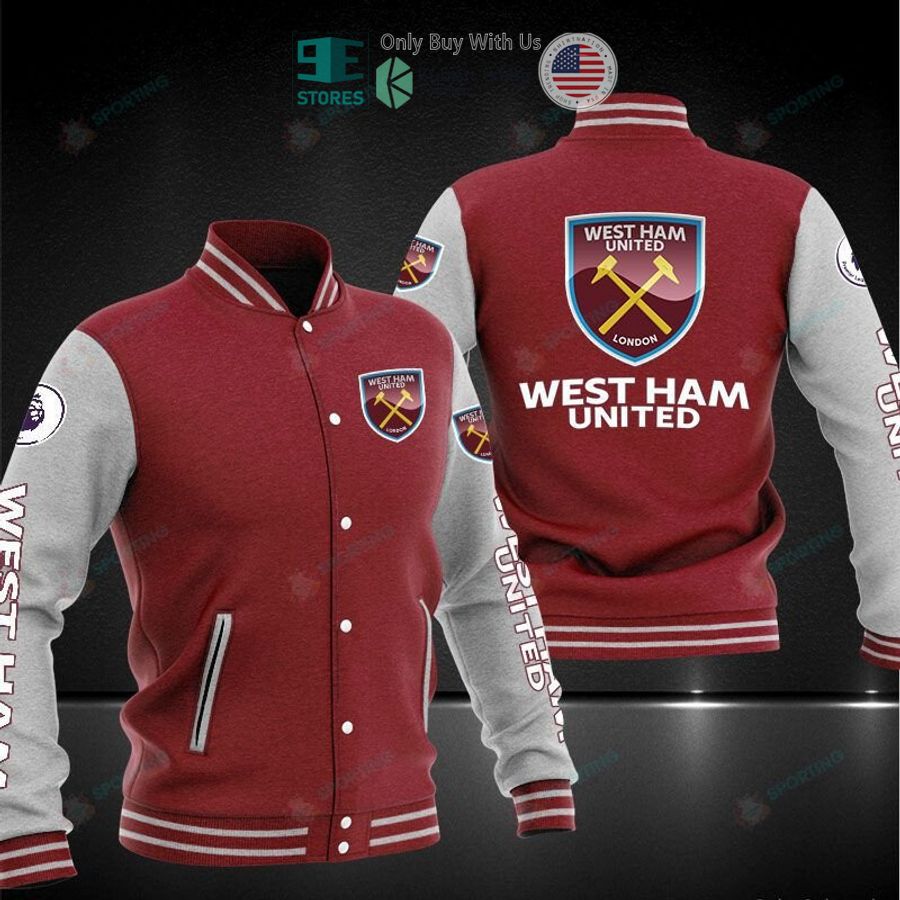 BEST West Ham United Baseball Jacket baseball jersey product view 1