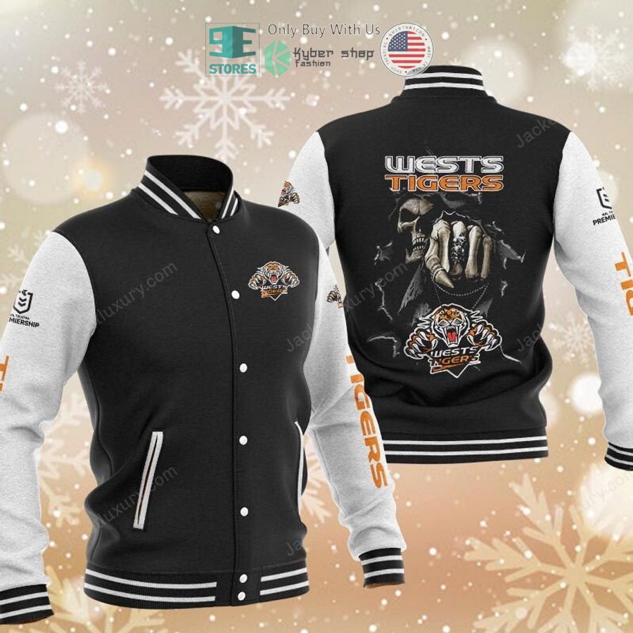 BEST Wests Tigers Death Baseball Jacket baseball jersey product view 1