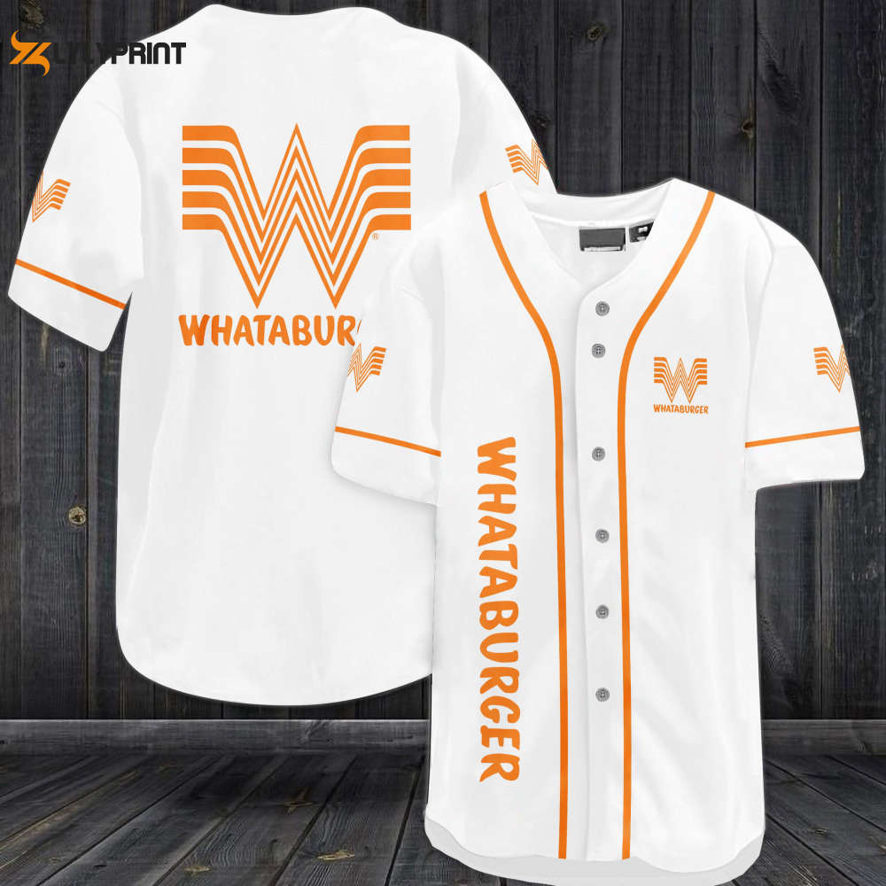 Whataburger Baseball Jersey - lylyprint.com baseball jersey product view 1