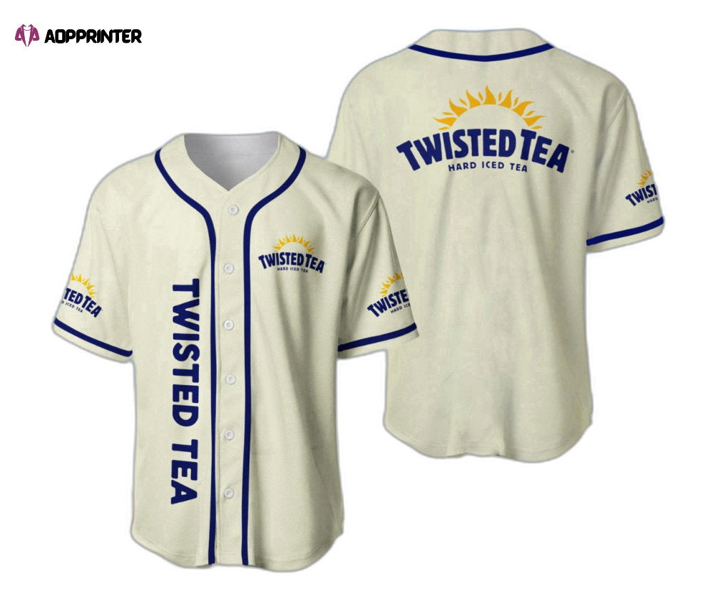 White Twisted Tea Baseball Shirt, Twisted Tea Baseball Jersey Shirt, Gift For Men baseball jersey product view 1