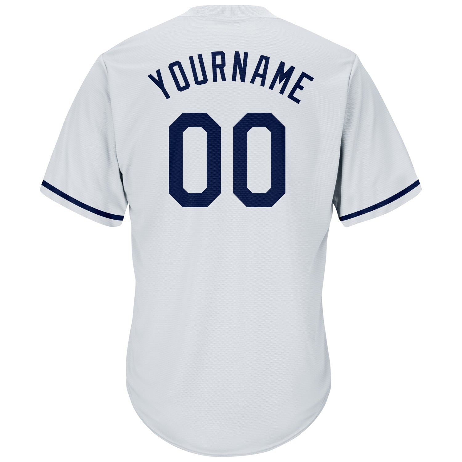 Custom White Navy Authentic Throwback Rib-Knit Baseball Jersey Shirt baseball jersey product view 3