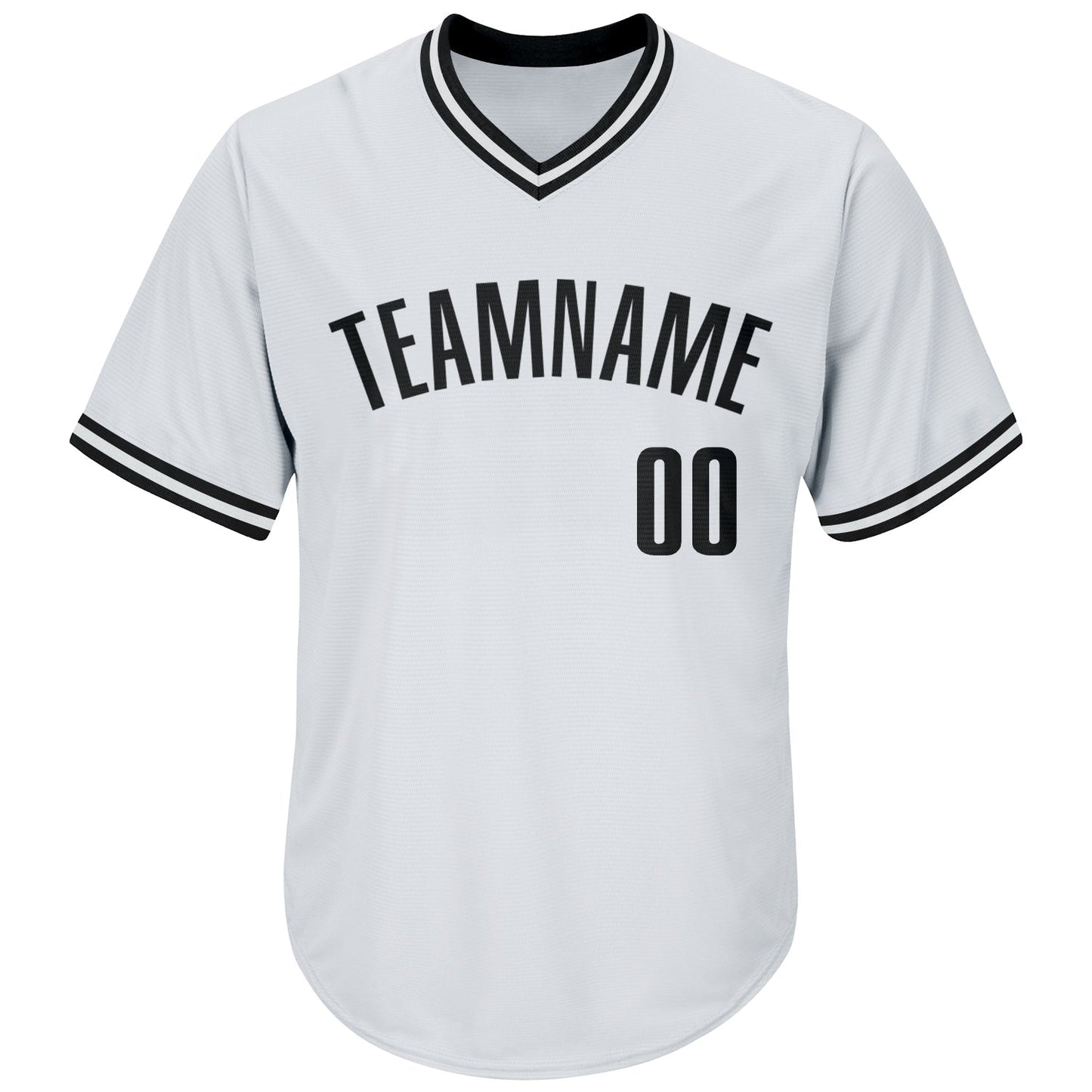 Custom White Black Authentic Throwback Rib-Knit Baseball Jersey Shirt baseball jersey product view 3