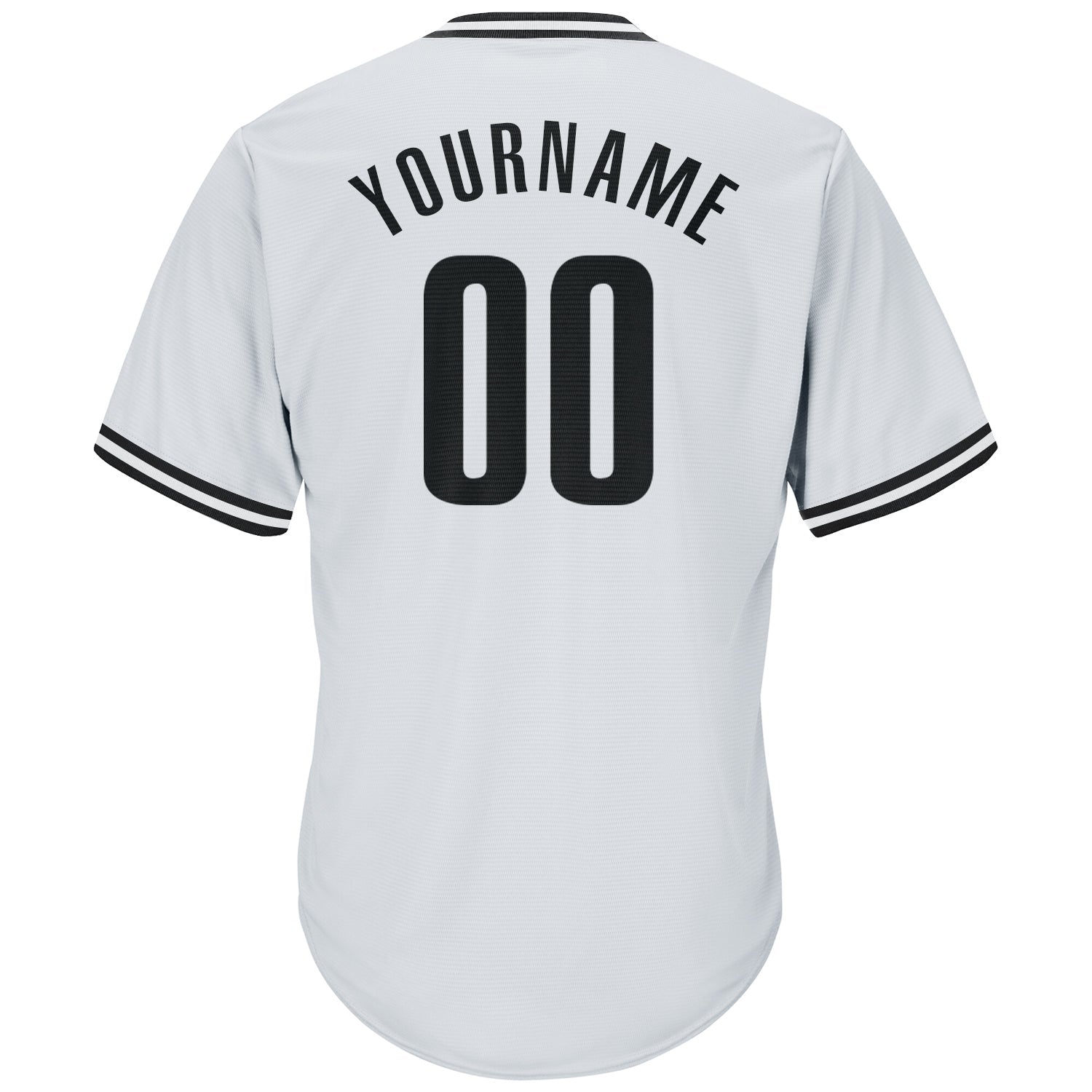 Custom White Black Authentic Throwback Rib-Knit Baseball Jersey Shirt baseball jersey product view 4