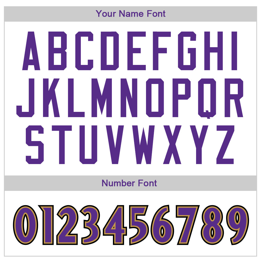 Custom White Purple-Old Gold Authentic Baseball Jersey baseball jersey product view 5