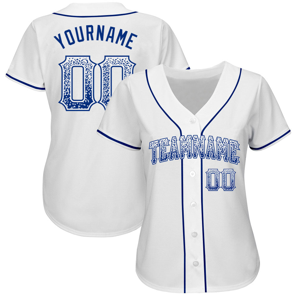 Custom White Royal Authentic Drift Fashion Baseball Jersey baseball jersey product view 2