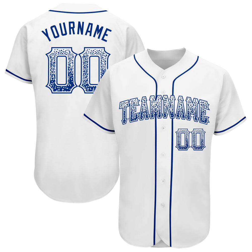 Custom White Royal Authentic Drift Fashion Baseball Jersey baseball jersey product view 1