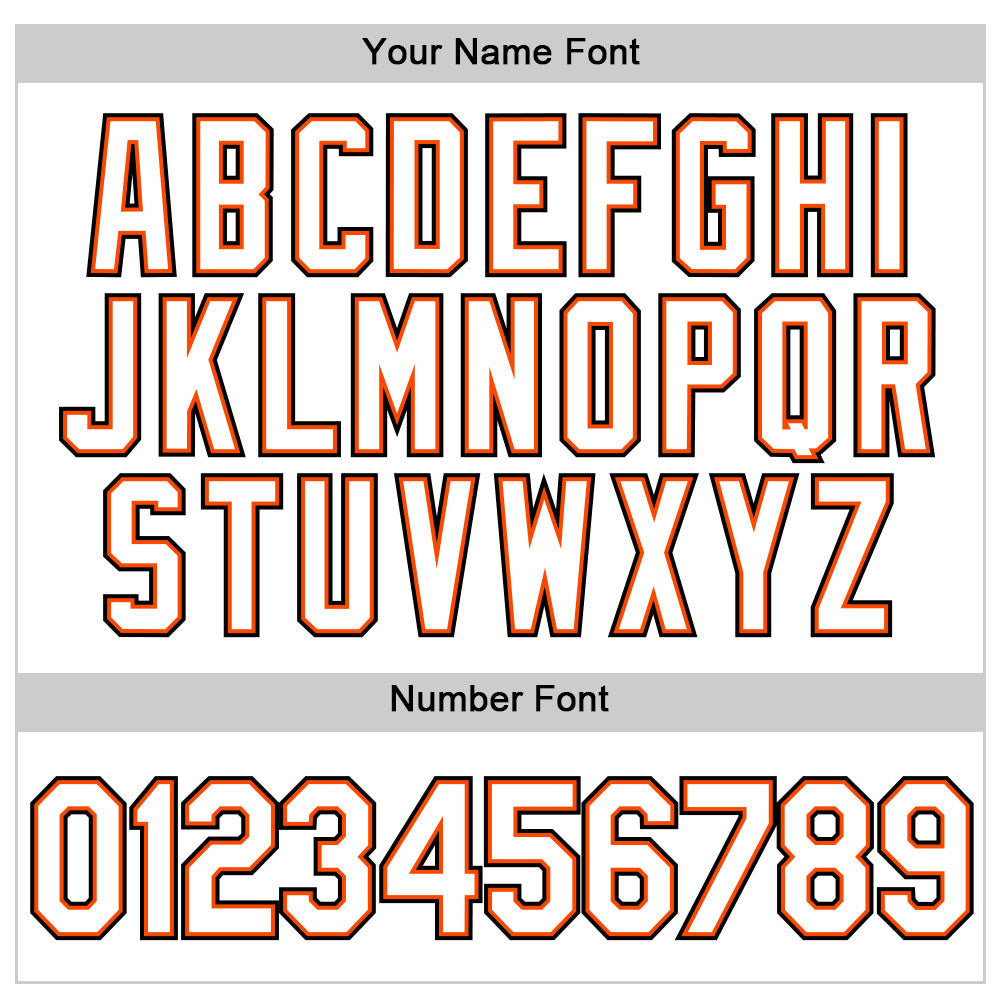 Custom White White-Orange Authentic Baseball Jersey baseball jersey product view 5