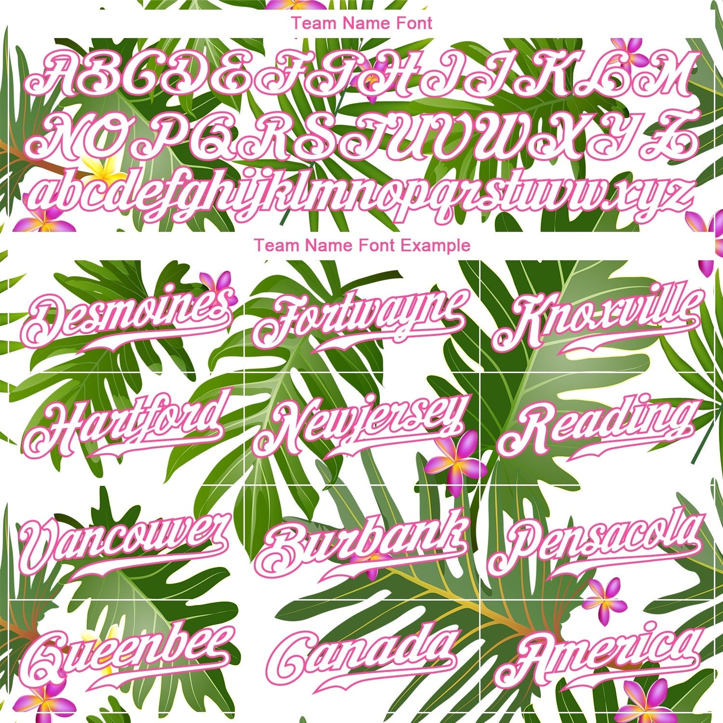 Custom White White-Pink 3D Pattern Design Tropical Palm Leaves Authentic Baseball Jersey baseball jersey product view 4
